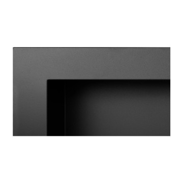 Wand-Biokamin 900x400 schwarz strukturiert matt