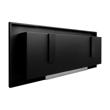 Wandgemonteerde biohaard 900x400 zwart structuur mat