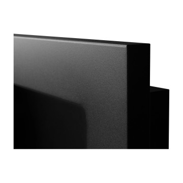 Wandgemonteerde biohaard met glas 650x400 zwart structuur mat