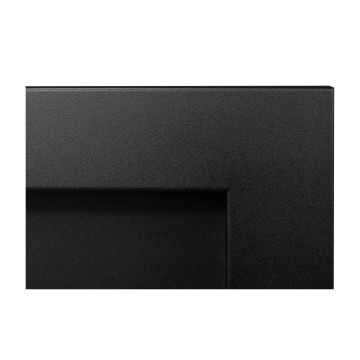 Wandgemonteerde biohaard met glas 650x400 zwart structuur mat