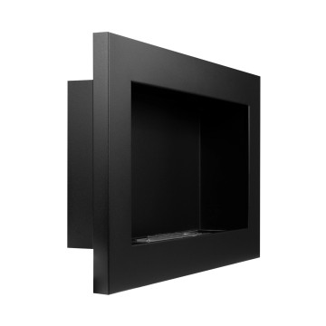 Wandgemonteerde biohaard 650x400 zwart structuur mat