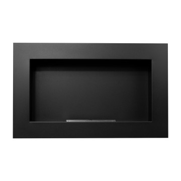 Wandgemonteerde biohaard 650x400 zwart structuur mat