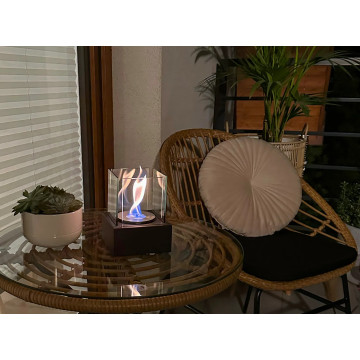 Smart Freistehender Bio-Kamin – Schwarz Strukturiert Matt