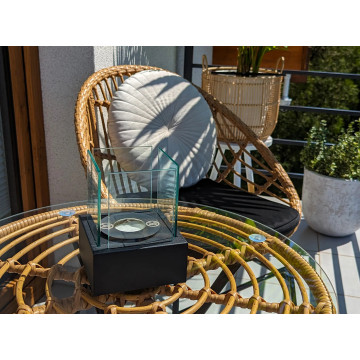 Smart Freistehender Bio-Kamin – Schwarz Strukturiert Matt