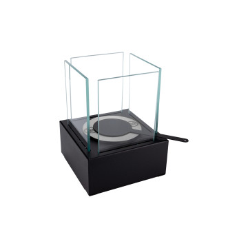 Smart Freestanding Biofireplace – Black Structured Matte