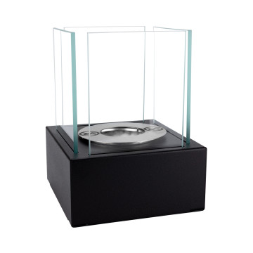 Smart Freestanding Biofireplace – Black Structured Matte