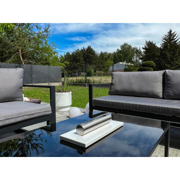 Stainless Freestanding Biofireplace – White Gloss Finish