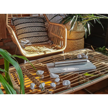 Stainless Vrijstaande Bio-ethanolhaard – Wit Hoogglans