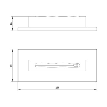 Stainless Vrijstaande Bio-ethanolhaard – Wit Hoogglans