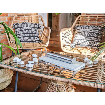 Stainless Freistehender Bio-Kamin –weiß Hochglanz