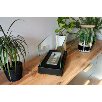 Home Freistehender Bio-Kamin – Schwarz Matt