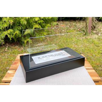 Home Freistehender Bio-Kamin – Schwarz Matt