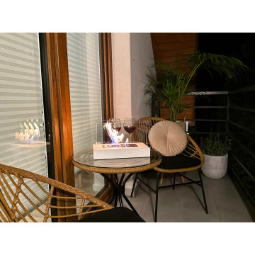 Home Freestanding Biofireplace – White Matte Finish