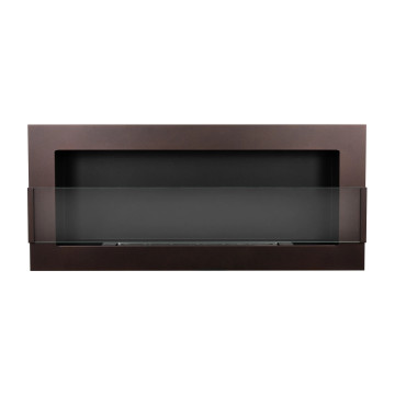 Wand-Bio-Kamin mit Glas 900x400 – Braun