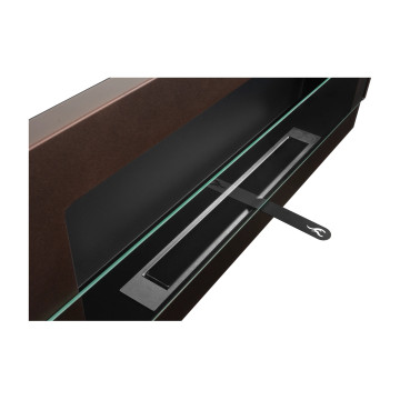 Wand-Bio-Kamin mit Glas 900x400 – Braun