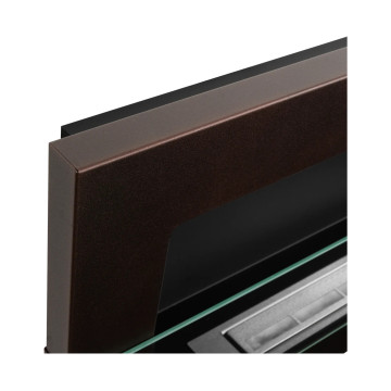 Wandgemonteerde Bio-ethanolhaard met Glas 900x400 – Bruin