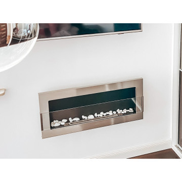 Hangende Biohaard met Glas 900x400 Inox