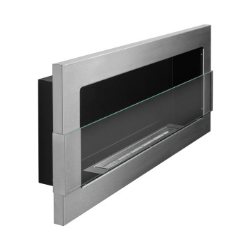 Hangende Biohaard met Glas 900x400 Inox