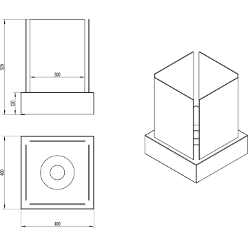 Freestanding Biofireplace Sunset Garden – Black Matte