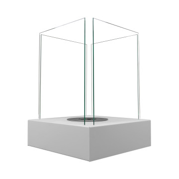 Freestanding Biofireplace Sunset Garden – White Matte