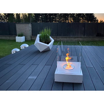 Bio-kominek wolnostojący Sunset Garden – biały mat