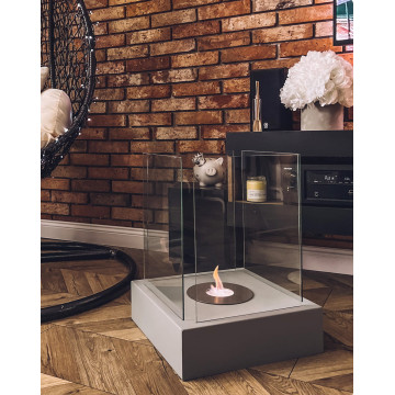 Freestanding Biofireplace Sunset Garden – Grey Matte