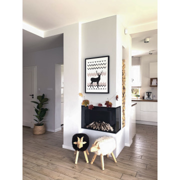 Built-in Corner Biofireplace BIO-EKO Right