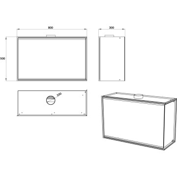 Built-in Corner Biofireplace BIO-EKO Right