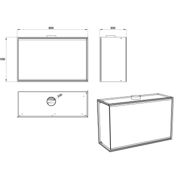 Built-in Corner Biofireplace BIO-EKO Left