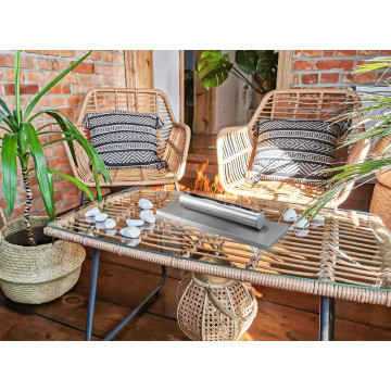 Vrijstaande Bio-ethanol Haard Stainless Inox