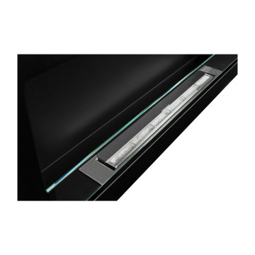Bio-kominek wiszący z szybą 900x400 Slim czarny strukturalny mat
