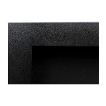 Wand-Biokamin mit Glas 900x400 SLIM – schwarz, strukturiert matt