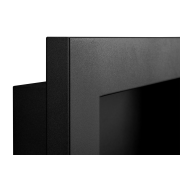 Wandhangende bio-ethanolhaard met glas 650x400 SLIM – zwart, gestructureerd
