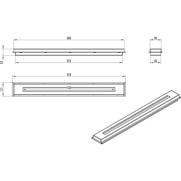 Built-in Biofireplace – Linear Insert 900 mm
