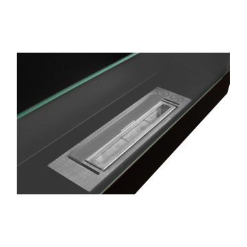 Hangende bio-ethanolhaard met glas 650x400 – Bruin structuur mat