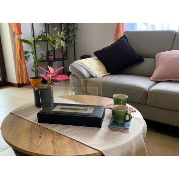 Freestanding Bio-fireplace Glow – Black Structural Matte