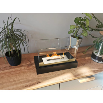 Freestanding Bio-fireplace Glow – Black Structural Matte