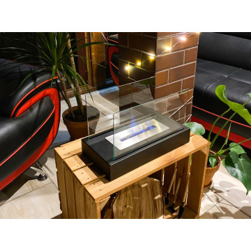 Freestanding Bio-fireplace Glow – Black Structural Matte