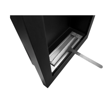 Wandhangende Biokachel Vertical – Zwart Structuur Mat