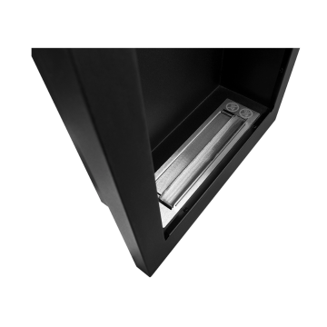 Wandhangende Biokachel Vertical – Zwart Structuur Mat