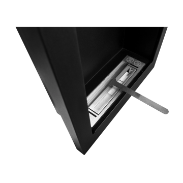 Wandhangende Biokachel Vertical – Zwart Structuur Mat