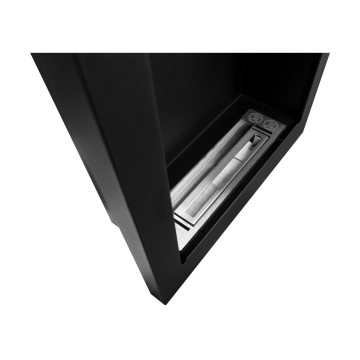 Wandbiokamin Vertical – Schwarz Strukturlack Matt
