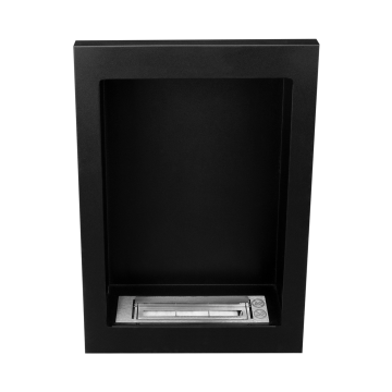 Wandhangende Biokachel Vertical – Zwart Structuur Mat