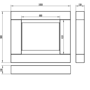 Portal Bio-fireplace Asne – White Matte