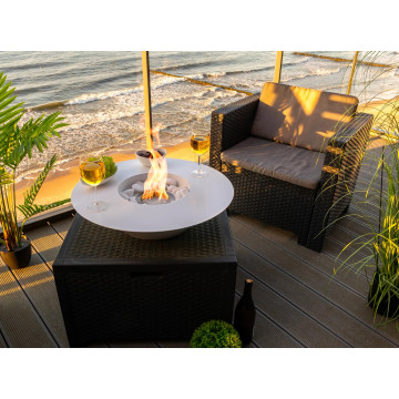 Universe Freestanding Bio-Fireplace – White Matte Edition