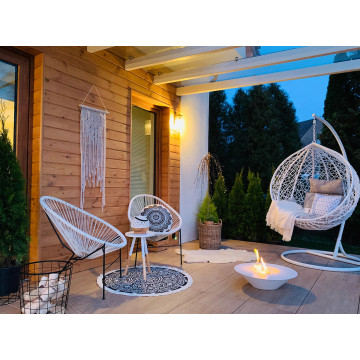 Universe Freestanding Bio-Fireplace – White Matte Edition