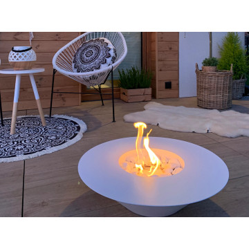 Universe Freestanding Bio-Fireplace – White Matte Edition