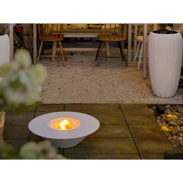 Universe Freestanding Bio-Fireplace – White Matte Edition
