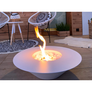 Universe Freestanding Bio-Fireplace – White Matte Edition