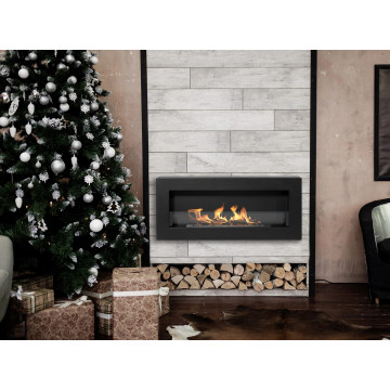 Hangende Biohaard 900x400 Box Zwart mat met Glas